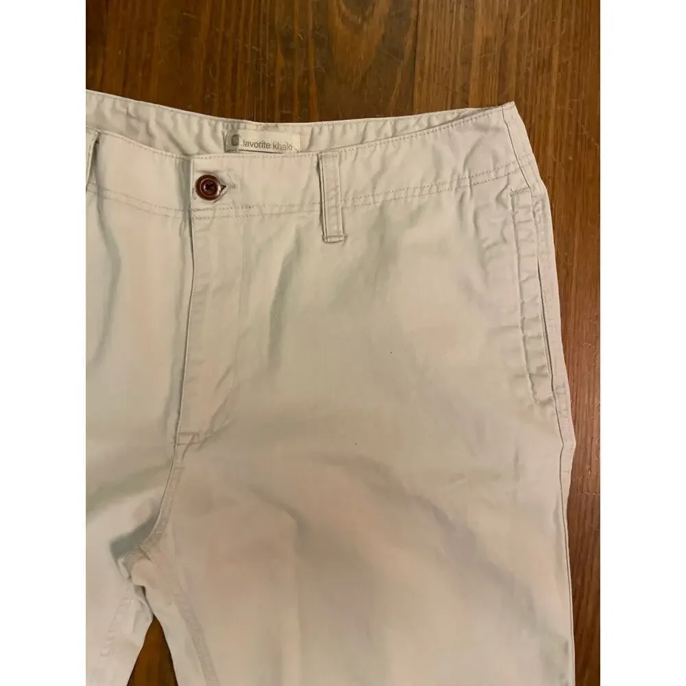 GAP Men's Flat Front Favorite Khaki, 36x32